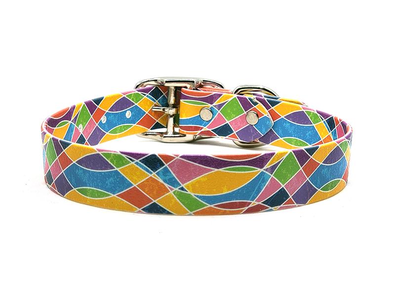 Colorful Waves No-Stink Waterproof Collar