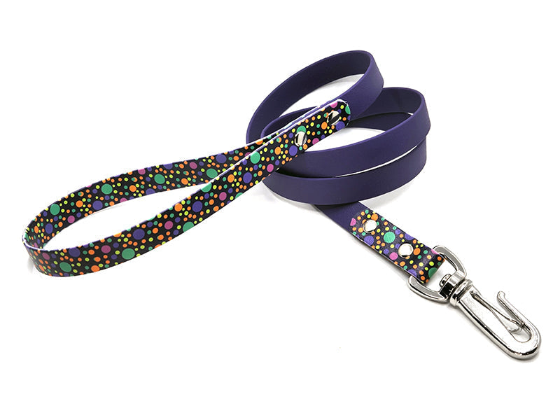 Mardi Gras Dots No-Stink Waterproof Collar