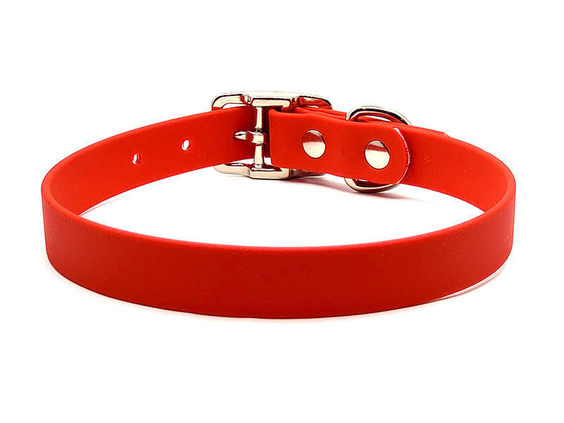 RED Biothane No-Stink Waterproof Collar