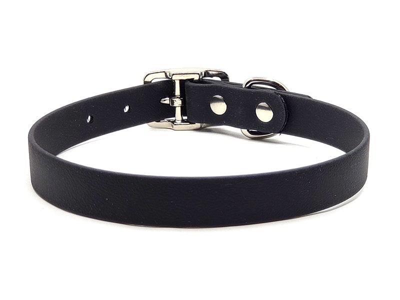 BLACK Biothane No-Stink Waterproof Collar