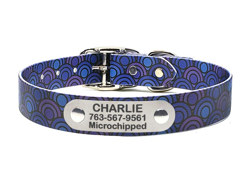 Blue Circles No-Stink Waterproof Collar