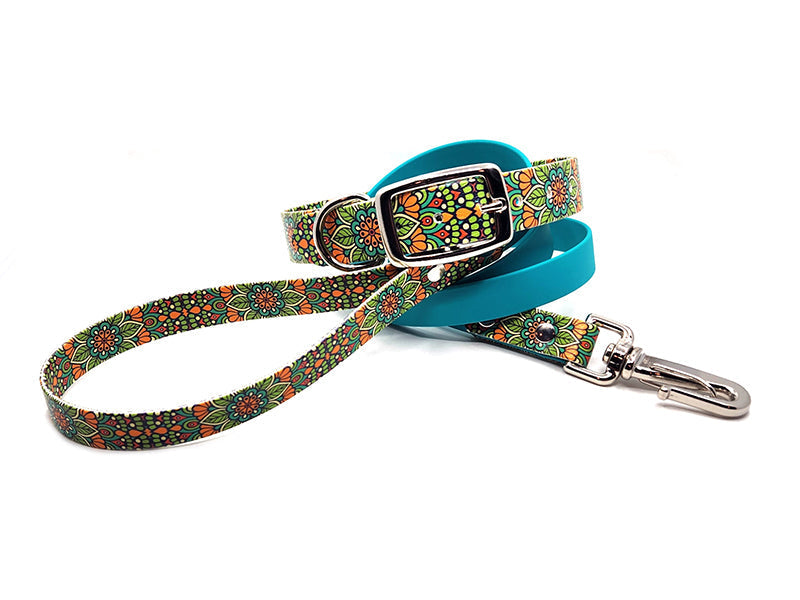 Green Mandala No-Stink Waterproof Collar