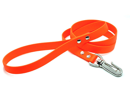 Neon Orange Biothane Waterproof Leash
