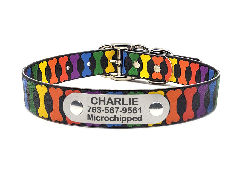 Rainbow Bones No-Stink No-Stink Waterproof Collar