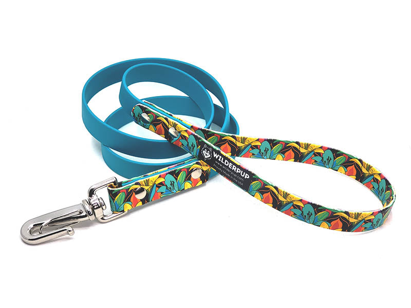 Retro Lilies No-Stink Waterproof Collar