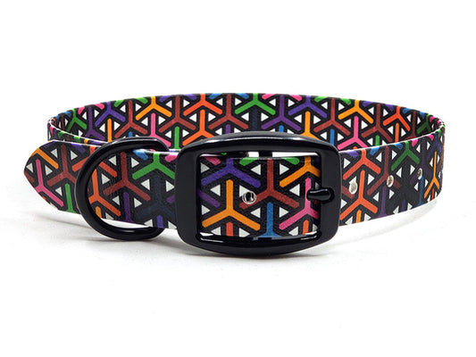 Geometric Weave No-Stink Waterproof Collar