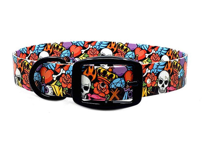 Rock n Roll Skulls No-Stink Waterproof Collar