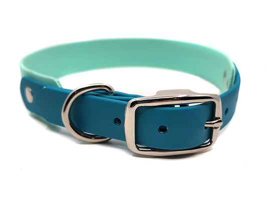 Seafoam/Marine Blue Color Block No-Stink Waterproof Collar