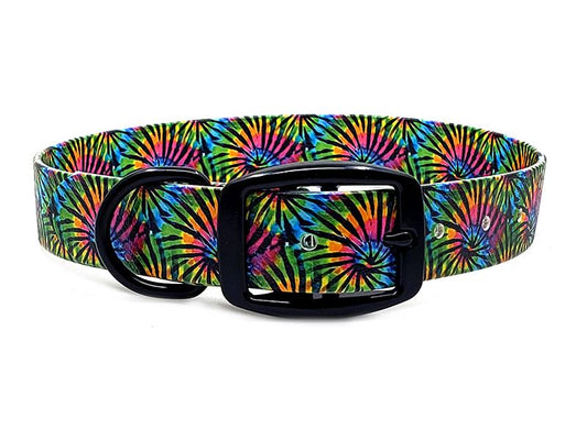 Tie Dye Stripes No-Stink Waterproof Collar