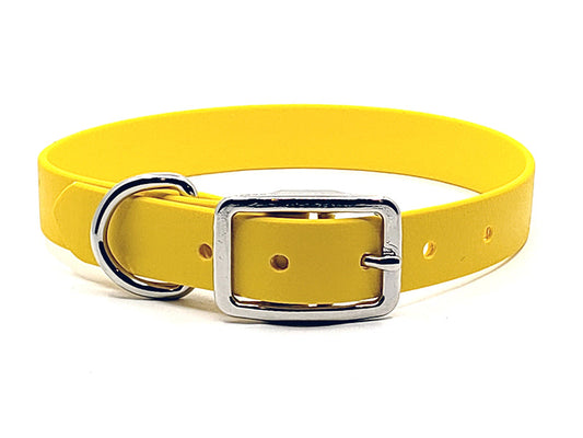 YELLOW Biothane No-Stink Waterproof Collar