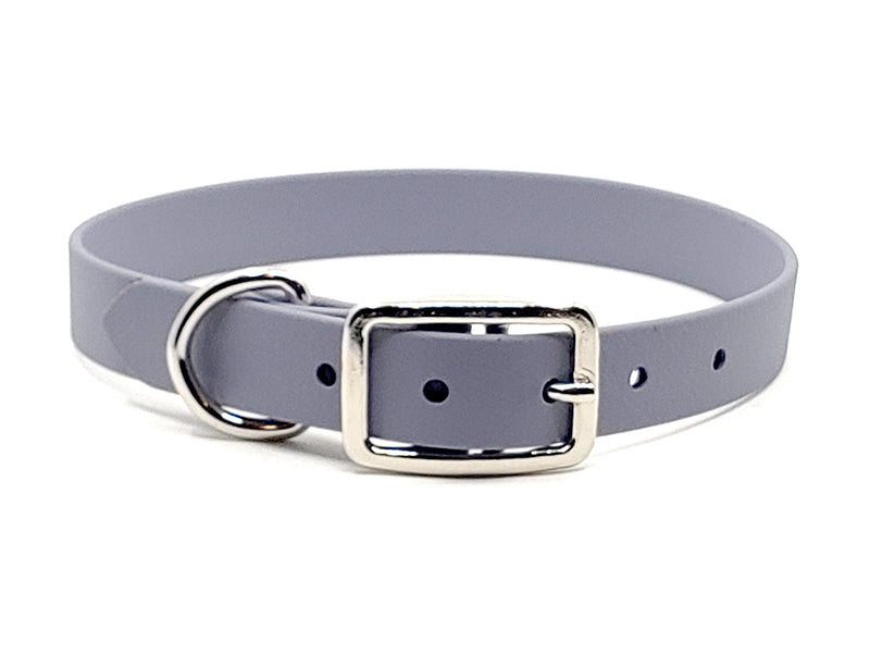 GREY Biothane No-Stink Waterproof Collar