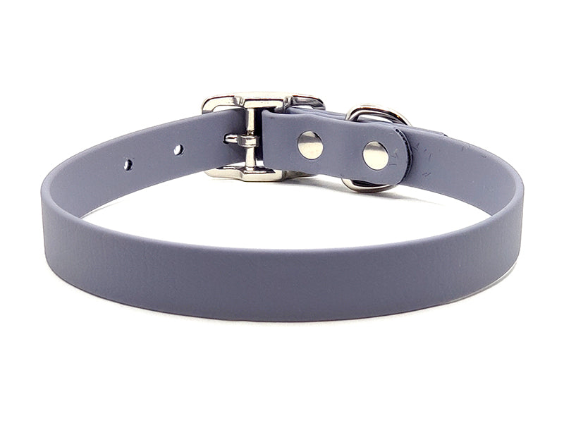 GREY Biothane No-Stink Waterproof Collar