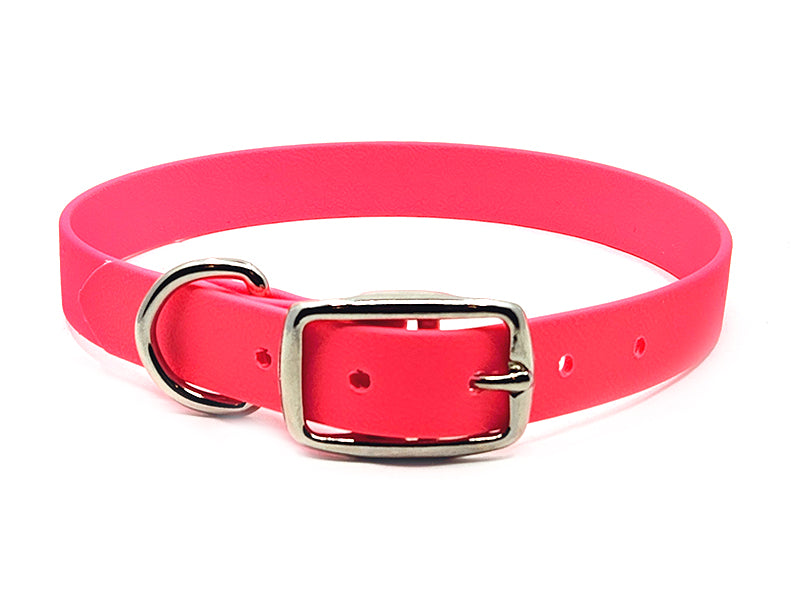 HOT PINK Biothane No-Stink Waterproof Collar