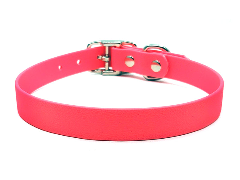 HOT PINK Biothane No-Stink Waterproof Collar