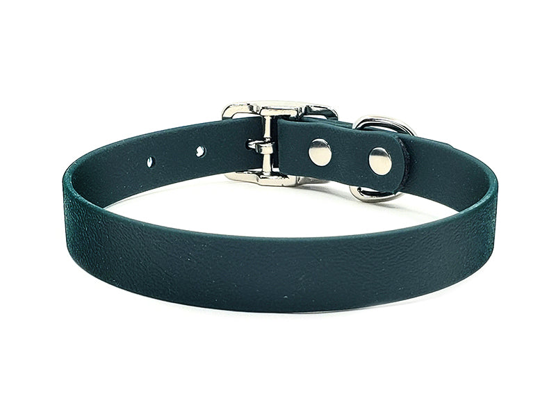 HUNTER GREEN Biothane No-Stink Waterproof Collar