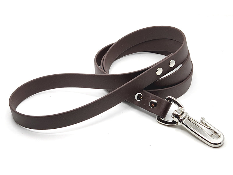 Leather Brown Biothane Waterproof Leash