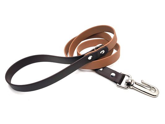 Leather Brown/Caramel Color Block No-Stink Waterproof Collar