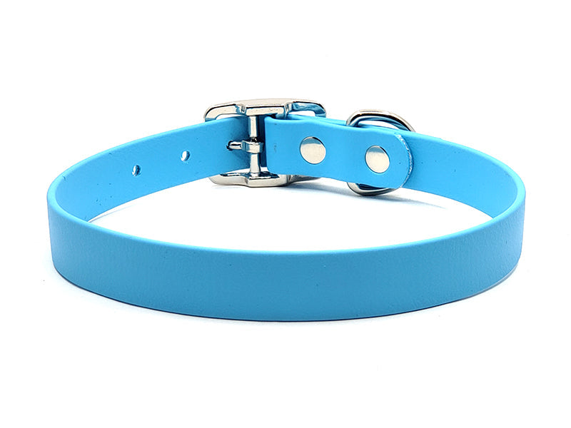 LIGHT BLUE Biothane No-Stink Waterproof Collar