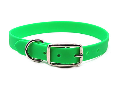 NEON GREEN Biothane No-Stink Waterproof Collar