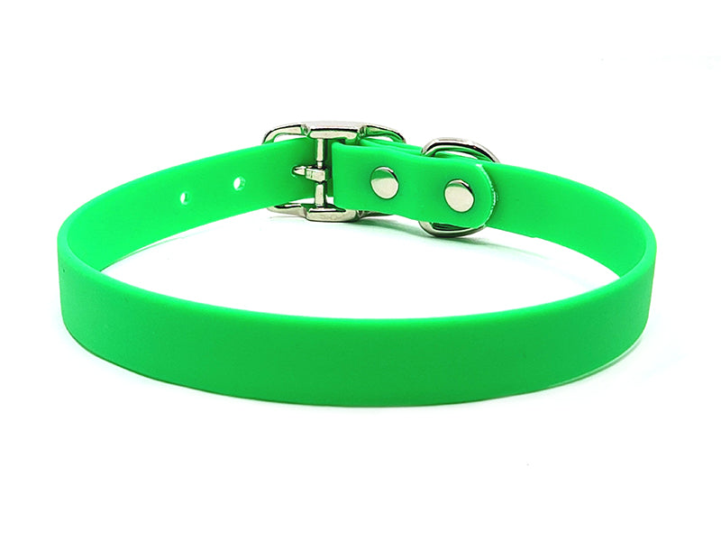 NEON GREEN Biothane No-Stink Waterproof Collar