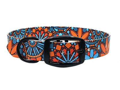 Orange Boho Mandala No-Stink No-Stink Waterproof Collar