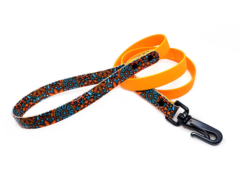 Orange Boho Mandala No-Stink No-Stink Waterproof Collar